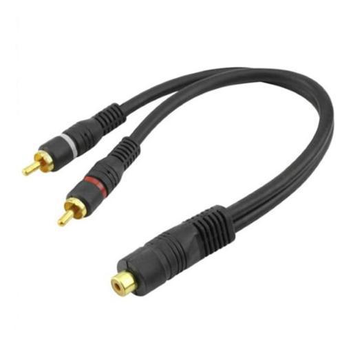 Cabo De Áudio Y 2 Rca Macho 1 Femea 25 Cm 5Mm Alta Qualidade - SKU: PRD5RB062OFOB8ZQ