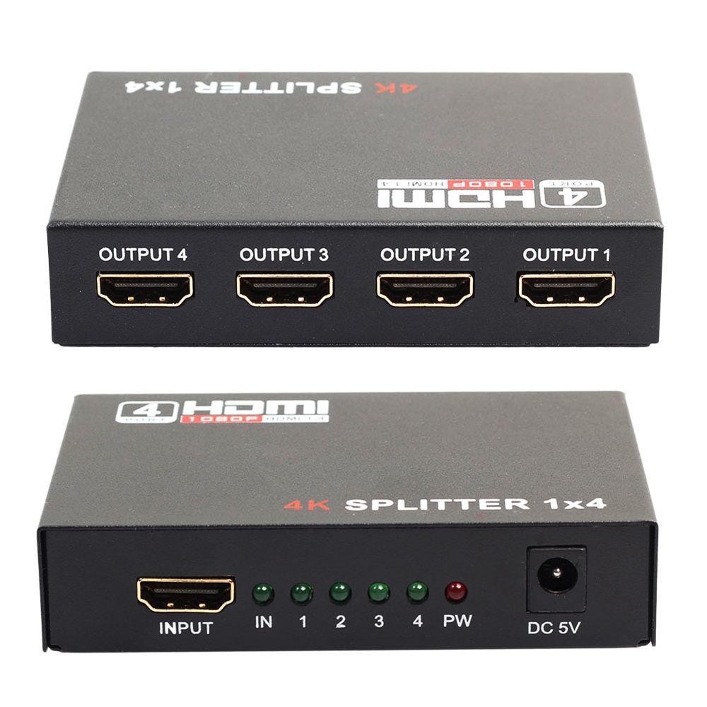 Splitter 4 Saidas Divisor Sinal Hdmi 1X4 4K 2K 3840 X 2160 - SKU: 23D32DWHDMI4K2K