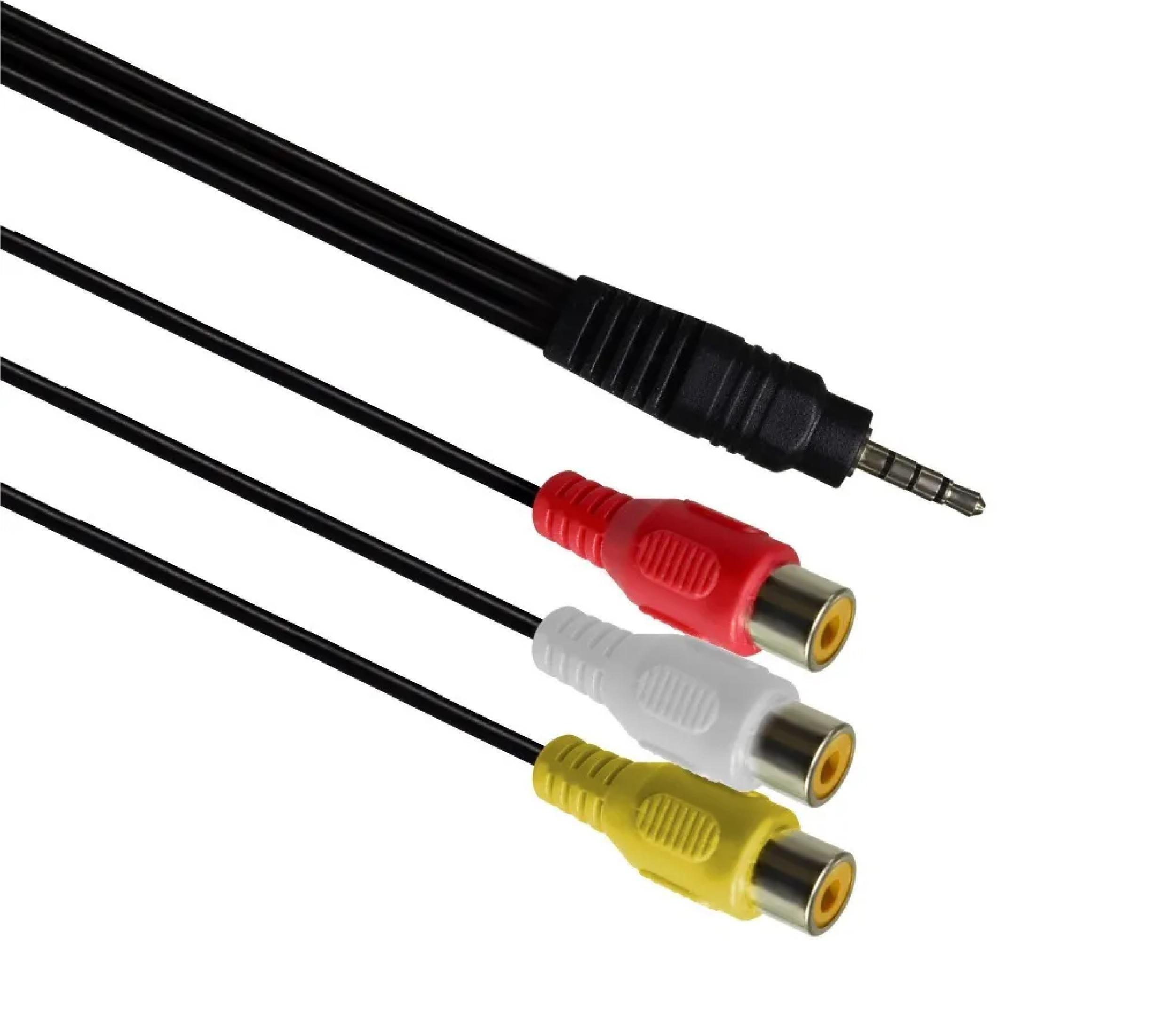 Cabo De Áudio P3 Para 3Rca Fêmea Estéreo 20Cm Mb71165 Mbtech - SKU: PRD3ZRCGQGAAEUHC