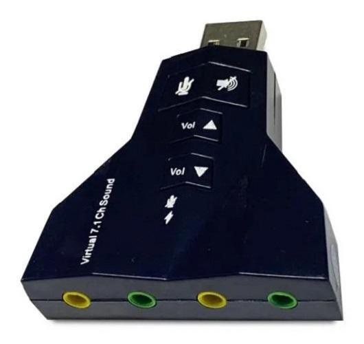 Adaptador Placa De Som Virtual 7.1 Usb Avião - SKU: PRD07010FTRIV6TC