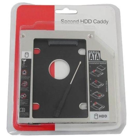 Adaptador Caddy Dvd Para Segundo Hd Ou Ssd 2.5 Sata 9.5mm - SKU: PRDHTKI2Z1SDHTY8