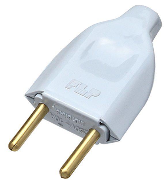 Kit 50 Plugue Pino Macho 2P 10A Oco Cinza - SKU: PRDV27RON0P6UEEI