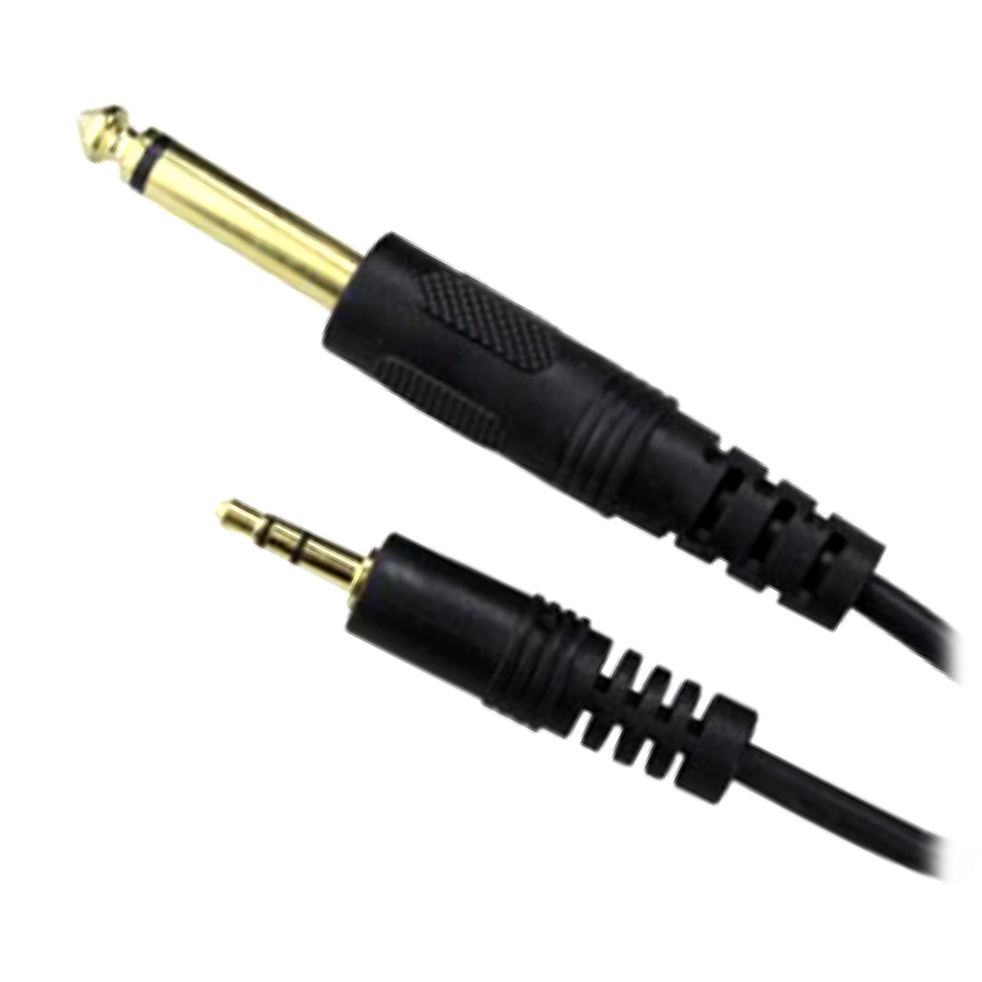 Cabo P2 X P10 1,50 Metros Preto Emborrachado Alta Qualidade - SKU: PRDM0N1HNKCBPKJZ