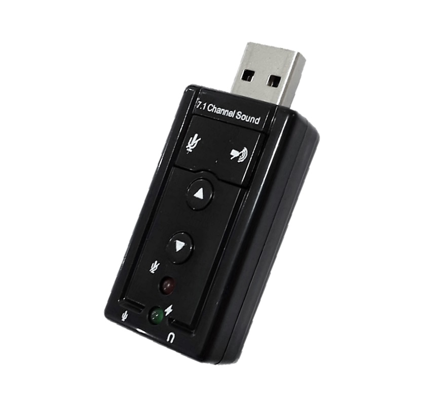 Adaptador Placa De Som Usb 7.1 Conector P2 Fone Microfone - SKU: PRDIM8P2CRW29991