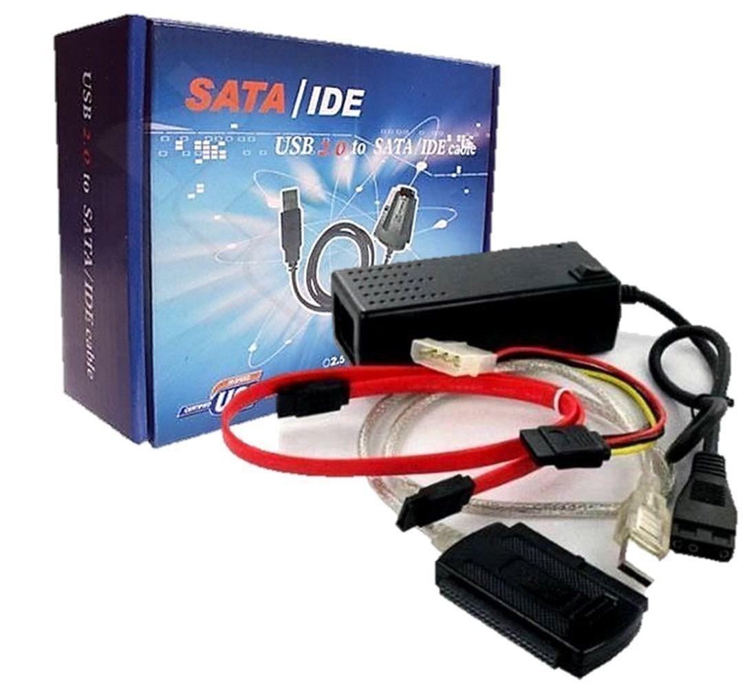 Cabo Adaptador Sata Ide Usb 2.0 Conversor Com Fonte - SKU: PRD2JNJKIUX9RW54