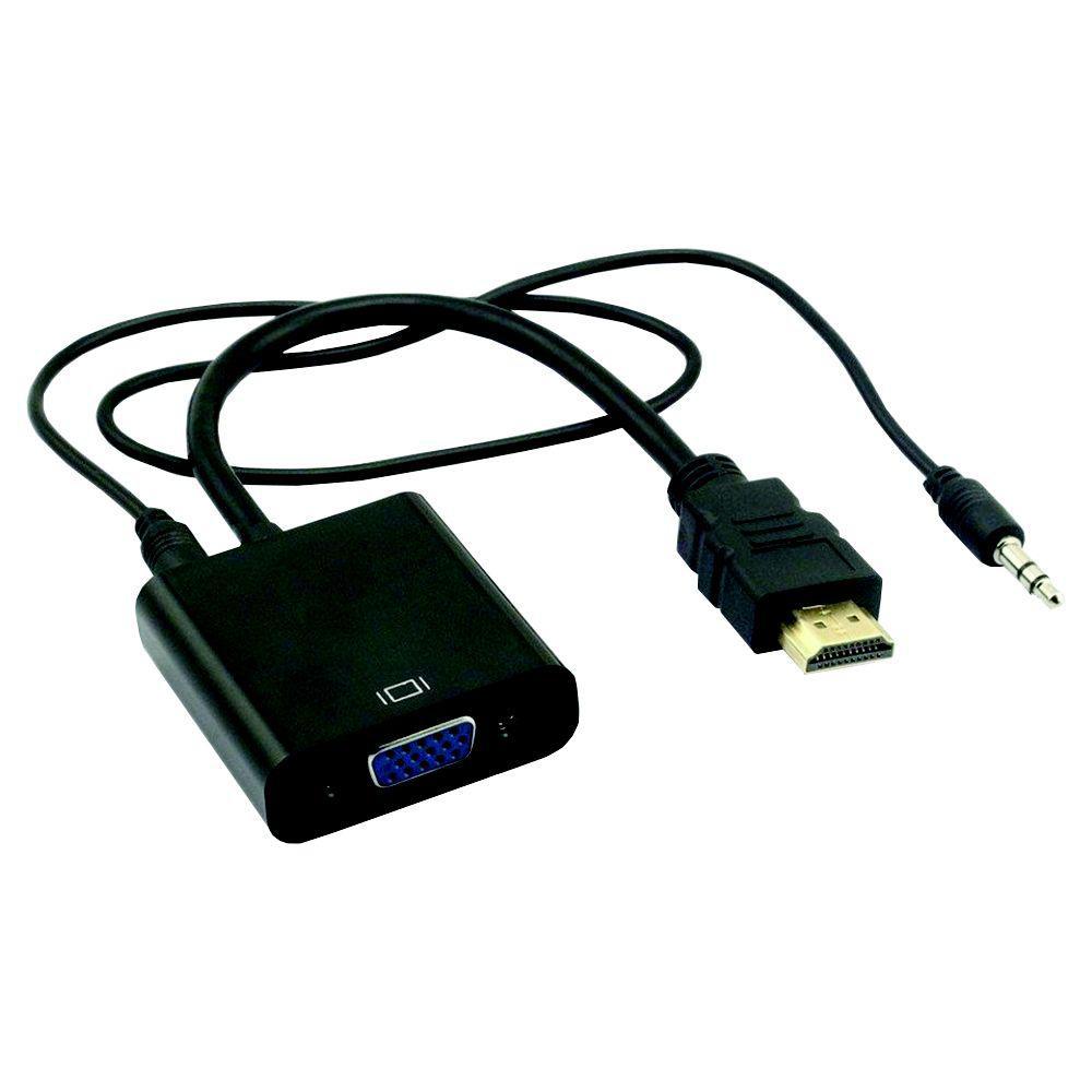Adaptador Hardline HDMI para VGA Cabo de Áudio P2 - SKU: PRDQTGCRXXZFGE2T