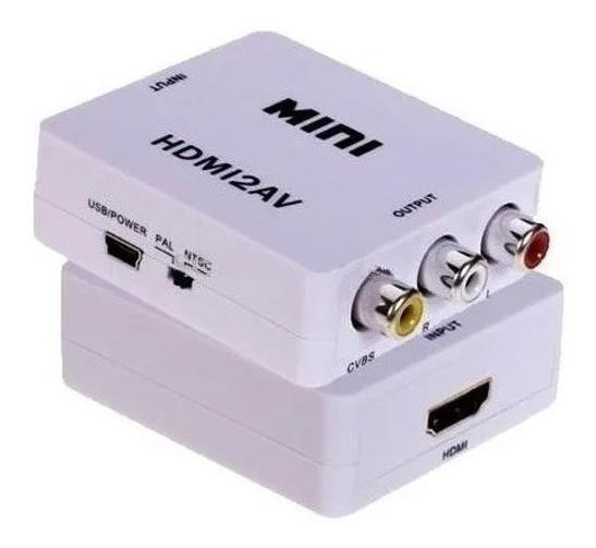 Adaptador Mini Conversor De Hdmi Para Video Composto 3Rca Av - SKU: PRD1OOI9CDHDPURT