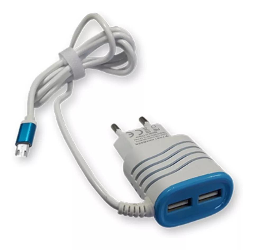 Carregador Rápido 2 Usb Cabo V8 Embutido 3.1A - SKU: PRDKJN3MPYVH4HE8