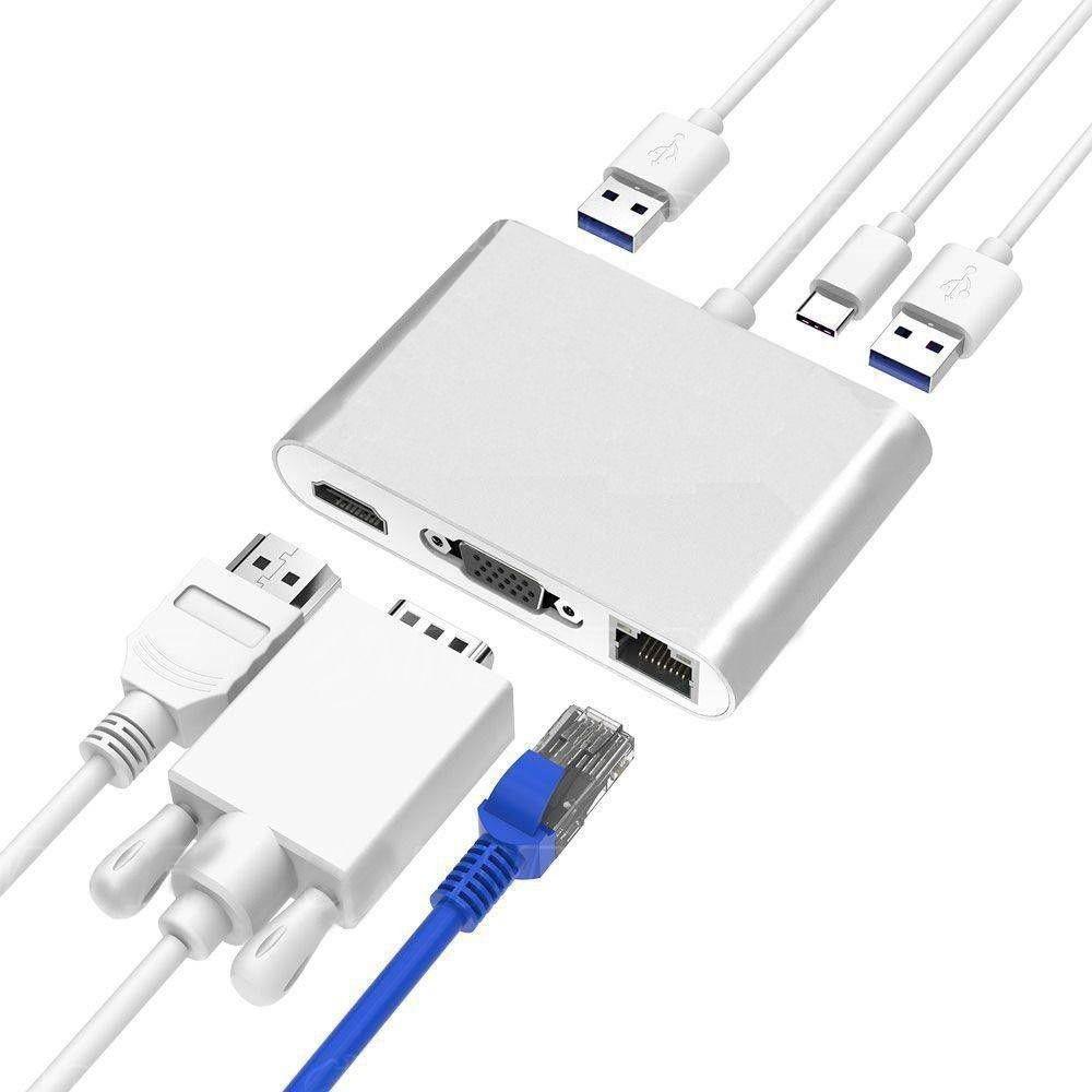 Expansor 6 1 Typecxhdmi Vga 2 Usb 3.0 Rj45 Typec Tcercnb106 - SKU: PRDSH32WVBH8WQSV