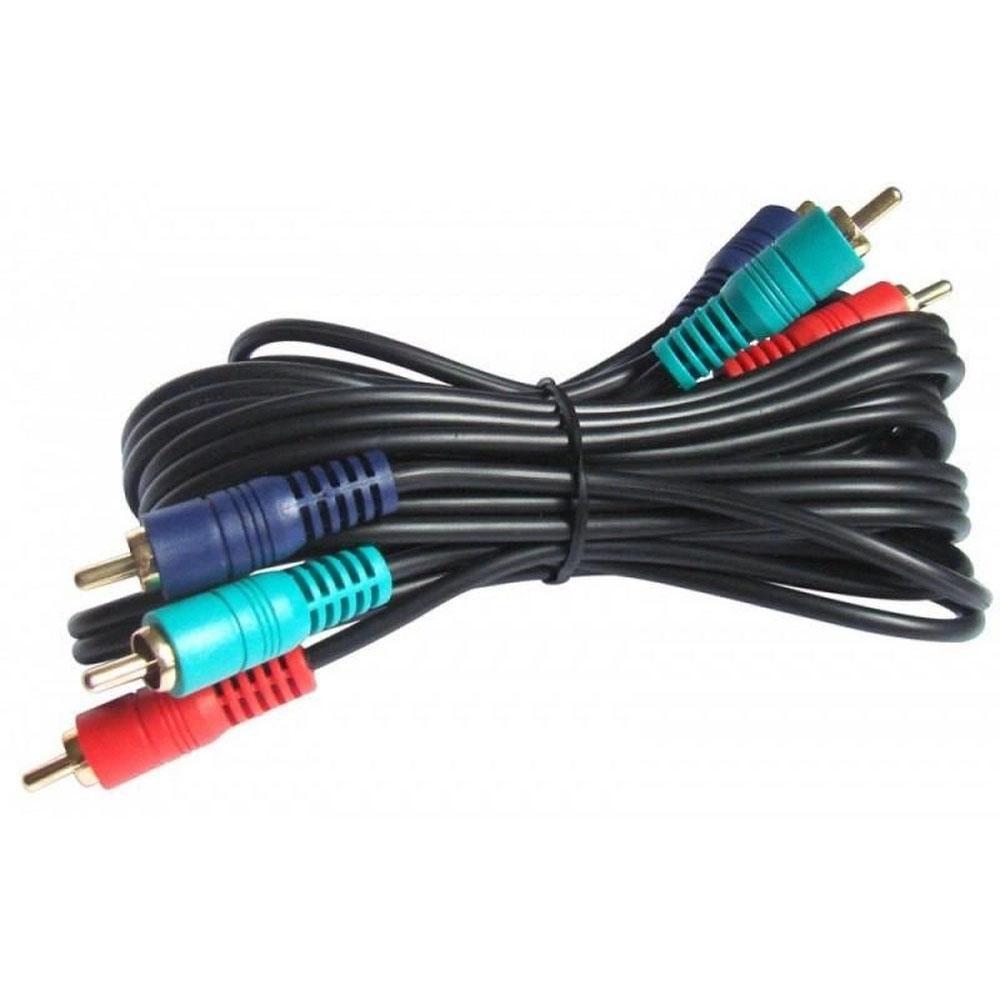 Cabo Video Componente Azul Verde Vermelho Blindado 1.8M 3Rca - SKU: PRDJARZ3CUQH6VC3
