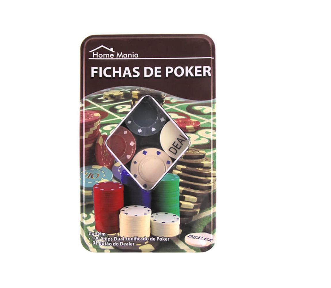 Jogo Poker 100 Fichas - SKU: PRDDKP1GYCU207RV