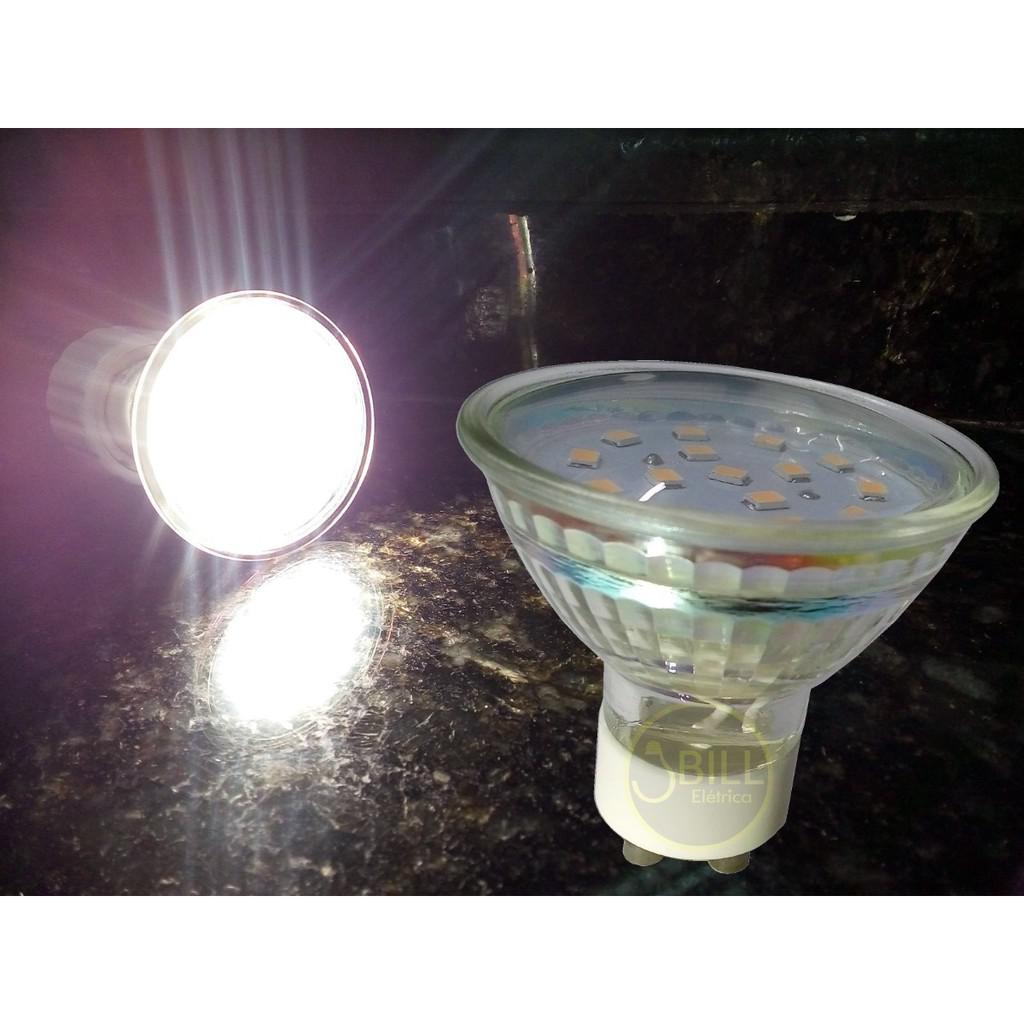 Lampada Spot Light Led 4w Gu10 48 Smd 3528 110v Mr16 - SKU: 45y45y4