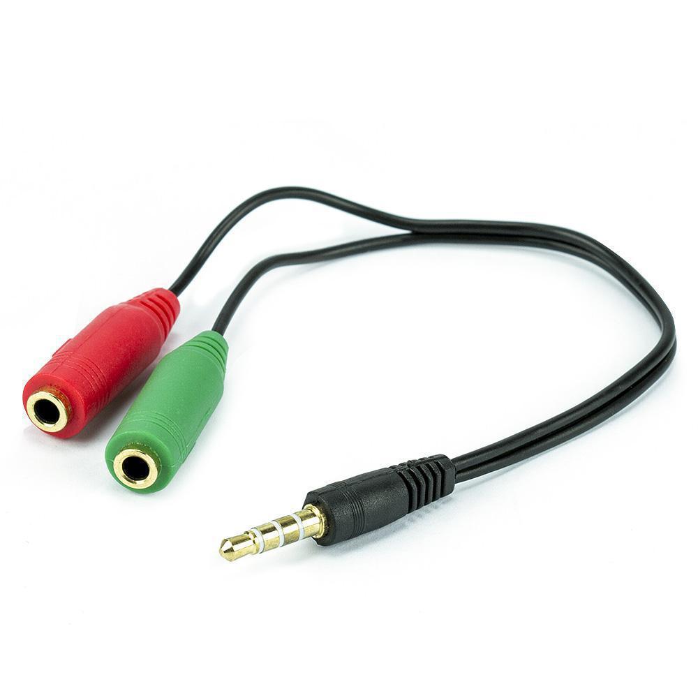 Cabo Headset Para Fone, 2 P2 Fêmea Para 1 P2 Macho - SKU: yhyj67j6j6j6j