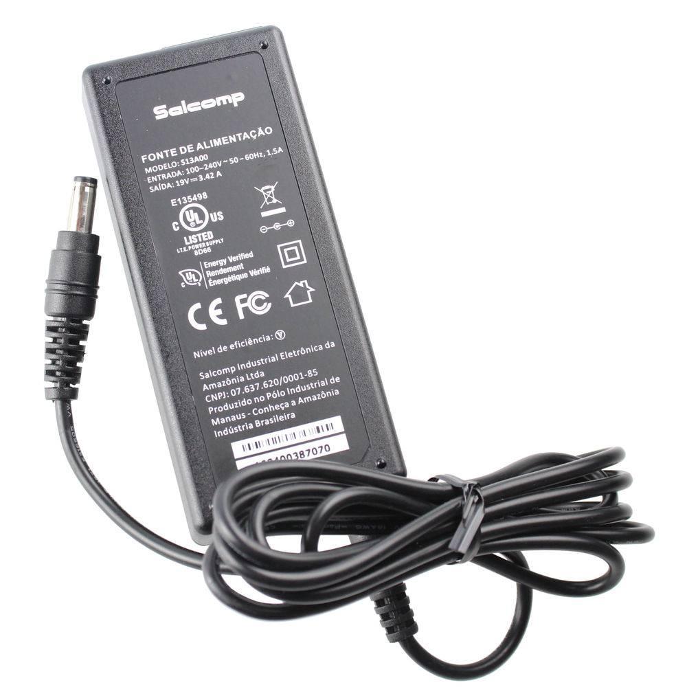 Fonte Carregador Notebook Positivo Cce Asus Sti 19V 3.42A - SKU: PRDGAHFAC3W3LESH