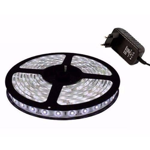 Kit Fita Led 5050 Leds 5M Ip65 Branco Frio + Fonte 3A - SKU: PRDZ5AAPOEPOXSDI