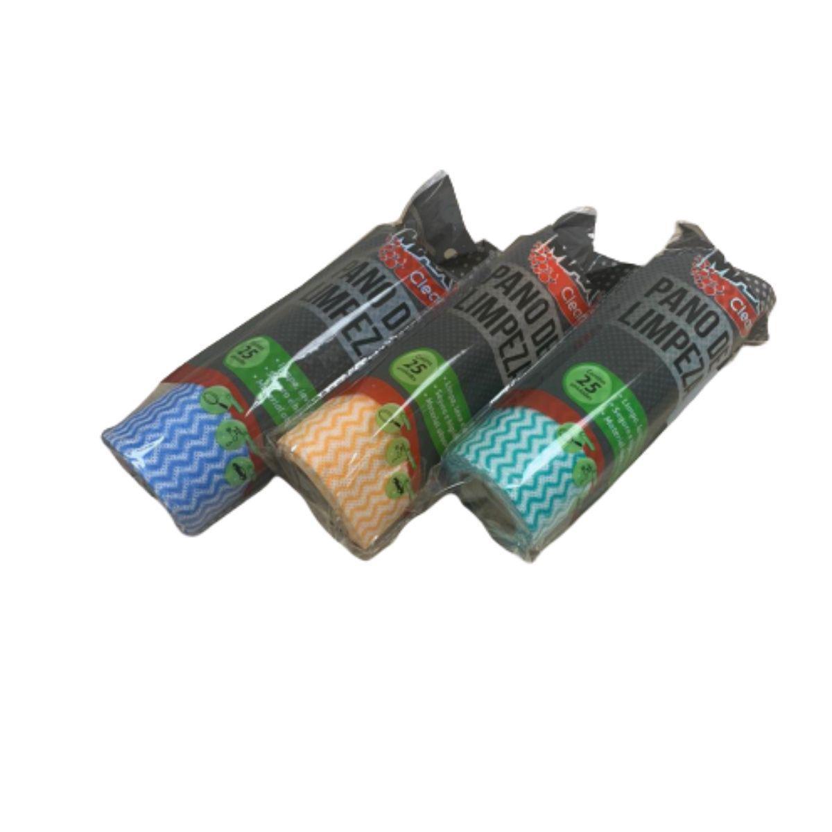 Kit Com 3 Rolos De Pano De Limpeza Multiuso Rolo 25 Panos Cd - SKU: PRDQJGRIRVQWU8WC