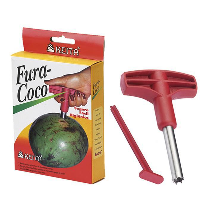 Fura Coco - Abridor Furador Perfurador Fura Coco Pratico - SKU: PRD49KN5L9IFEJ4G