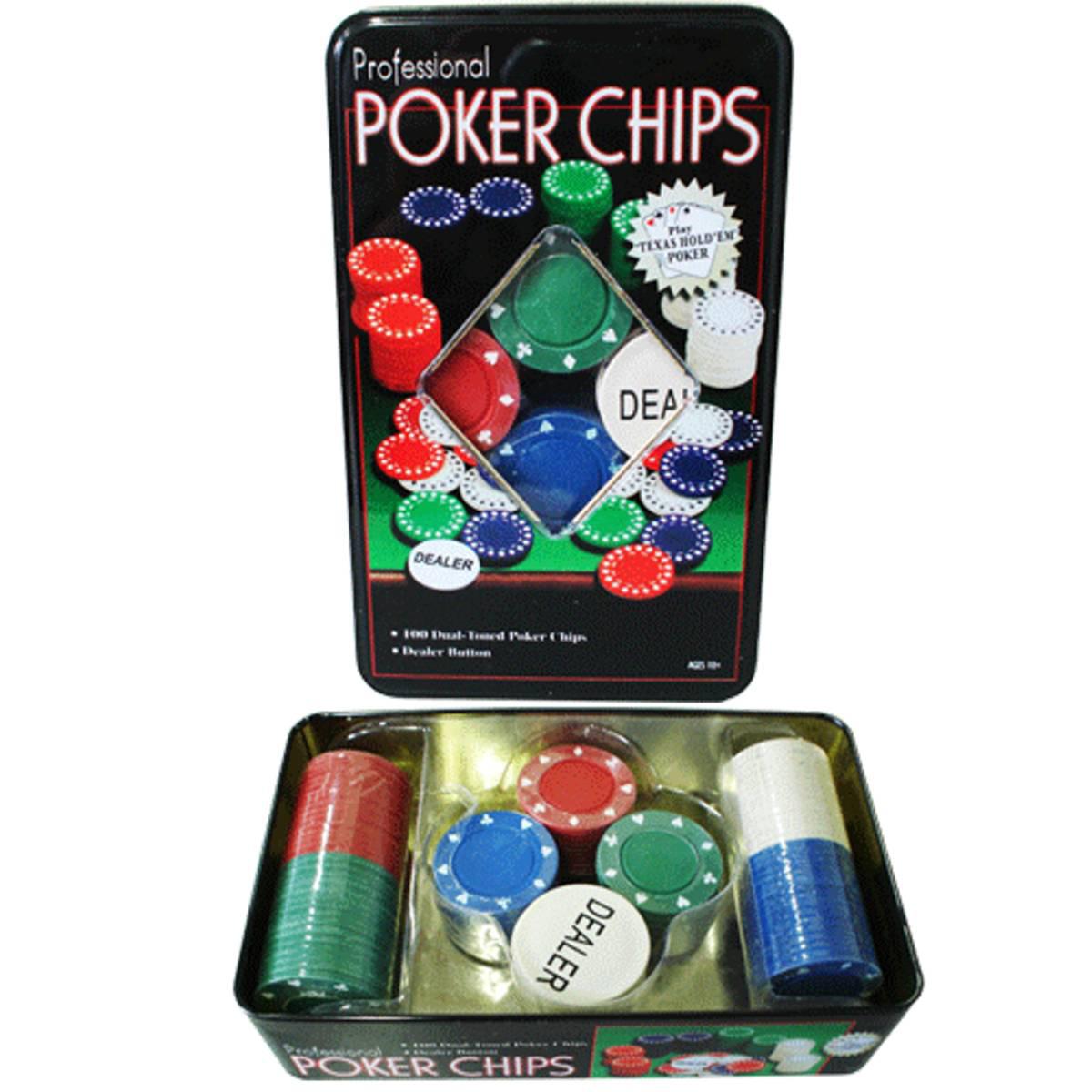 Kit Jogo De Fichas De Poker Numeradas 100 Pcs E Botao Dealer - SKU: PRDZJXHX4II7OV0S