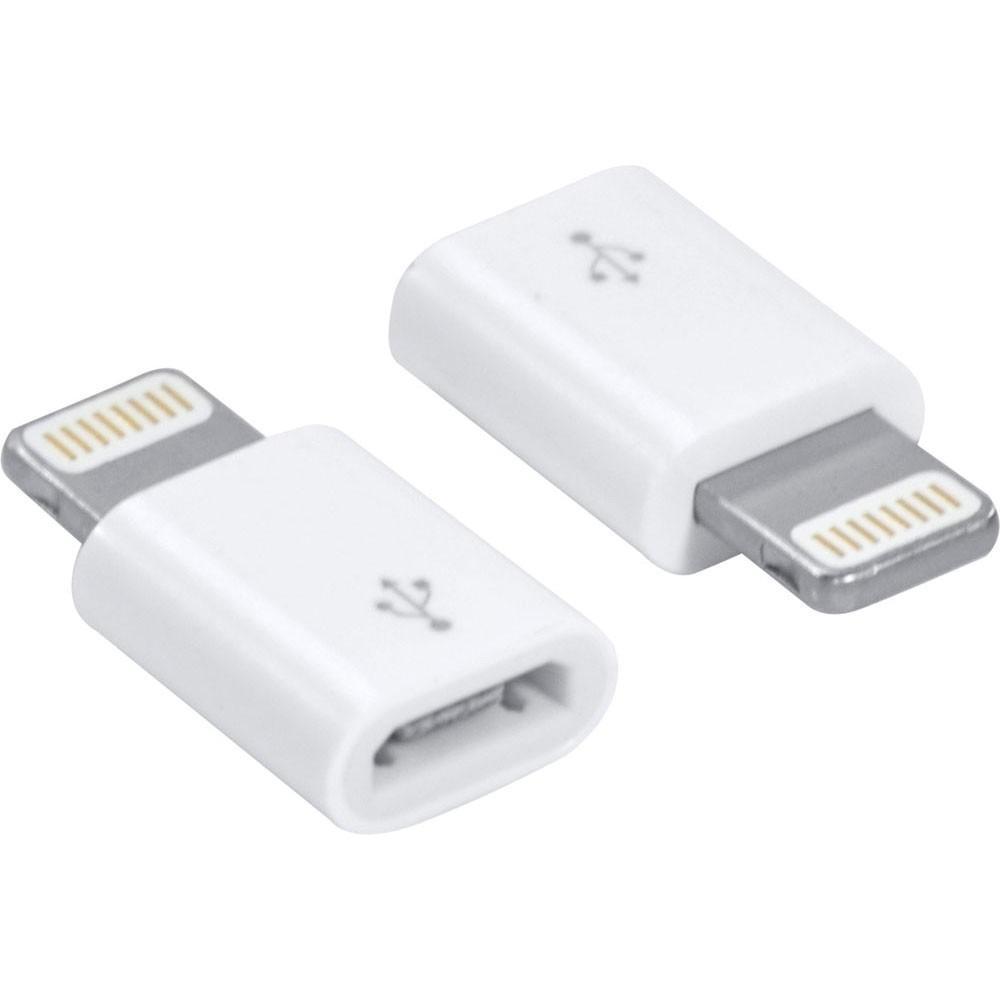 Kit 50 Adaptador Micro Usb V8 Para Celular Iphone Lightning - SKU: 64644