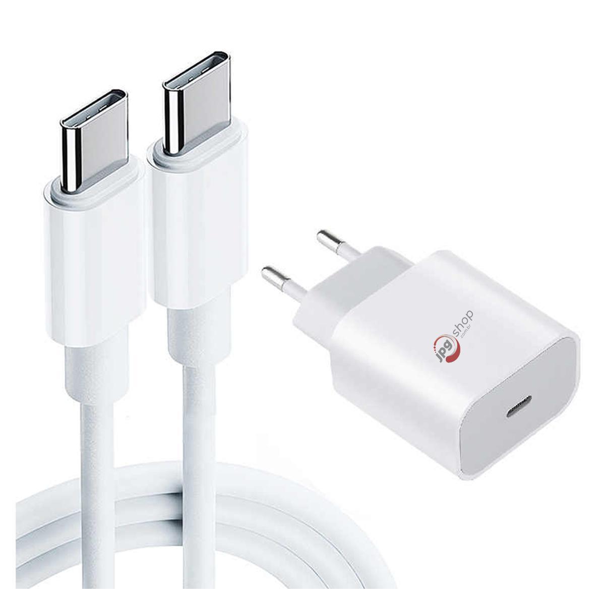 Carregador Tomada Turbo 18W +Cabo Usb Tipo C Duplo Universal - SKU: PRD3770T1UVCZI8X