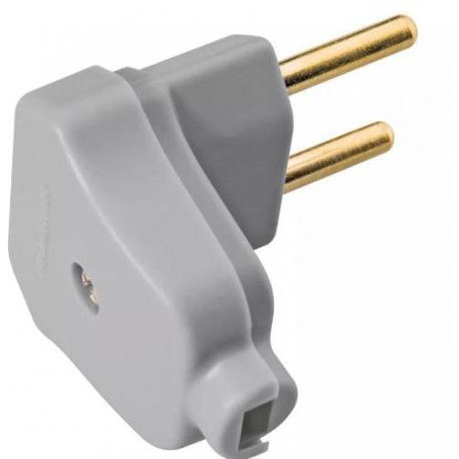 Pino Plug Macho 2P 10A - Cinza - Pld6-2 (2P 10A) - Margirius - SKU: PRDFDEIUFYCNLE3A