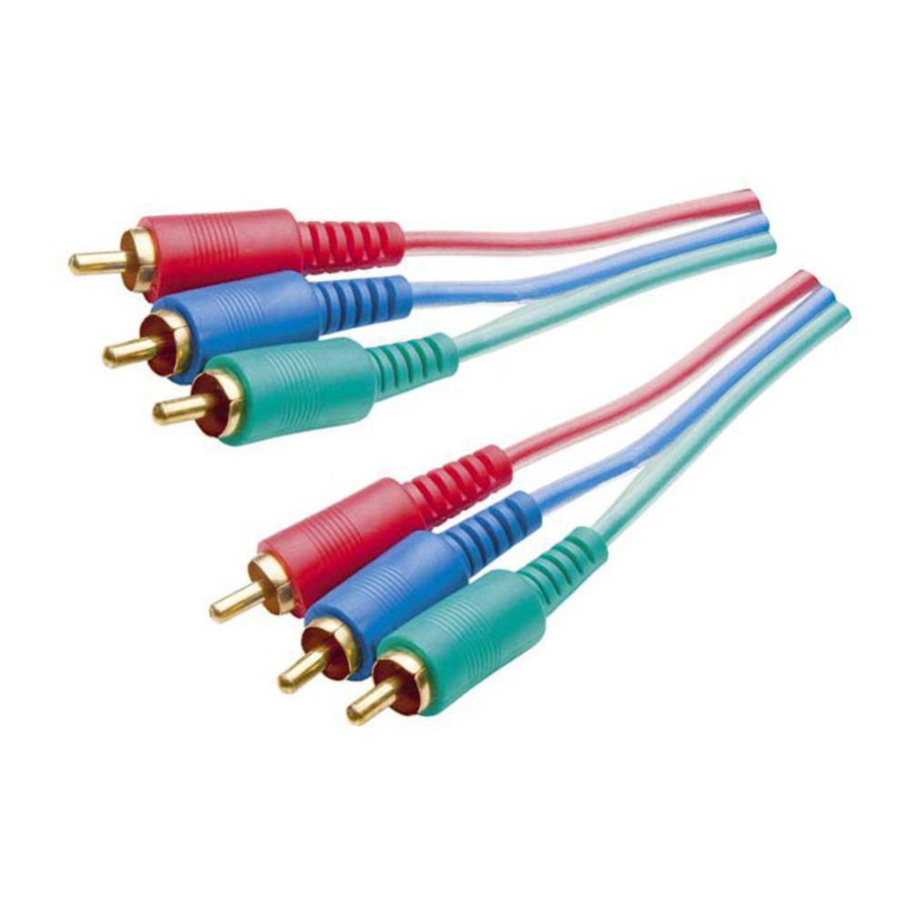 Cabo Vídeo Componente 3 Rca E 3 Rca 3 Metros - SKU: PRDM5X6EXCU1LX9P