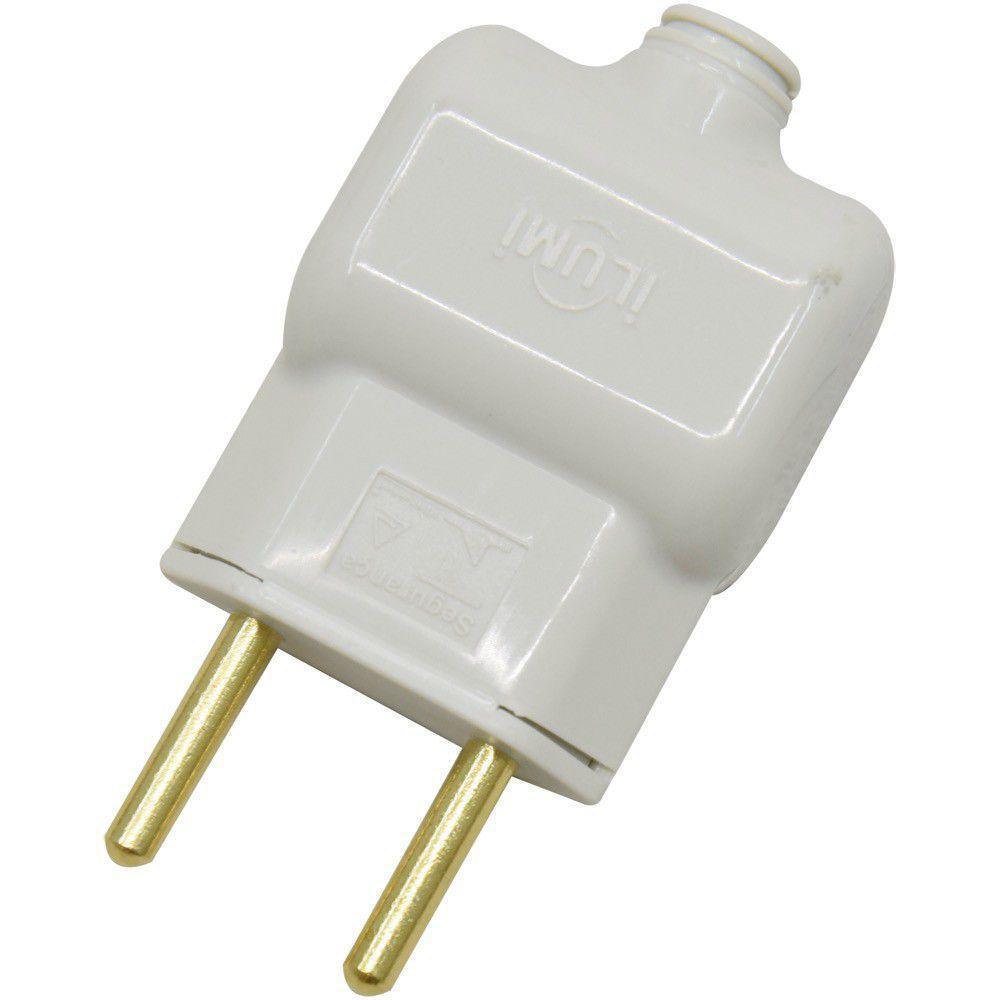 Kit Pino Macho Chato 2P 10A Branco Ilumi 10 Unidades - SKU: PRD7PV3VUGGR2XVY