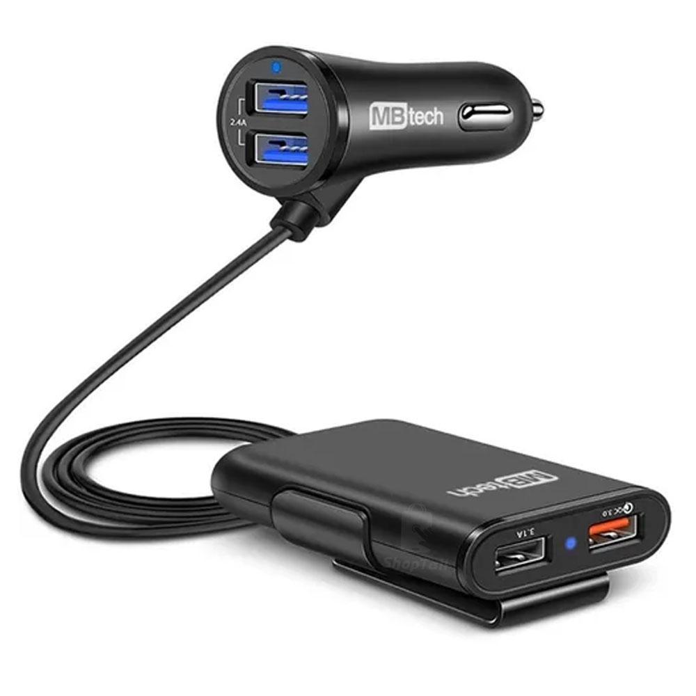 Carregador Veicular Turbo 36W 4 Saídas Usb Cabo 1.8 Mestos - SKU: PRDAZ1G74W8S2TNN