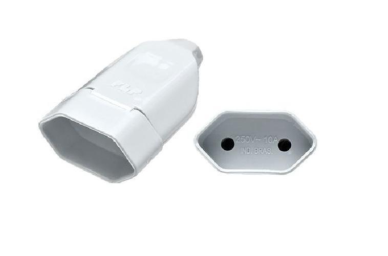 Kit 50 Tomada Fêmea 2P 10A Desmontável Branco - SKU: PRDIK8PLET1CM9IG