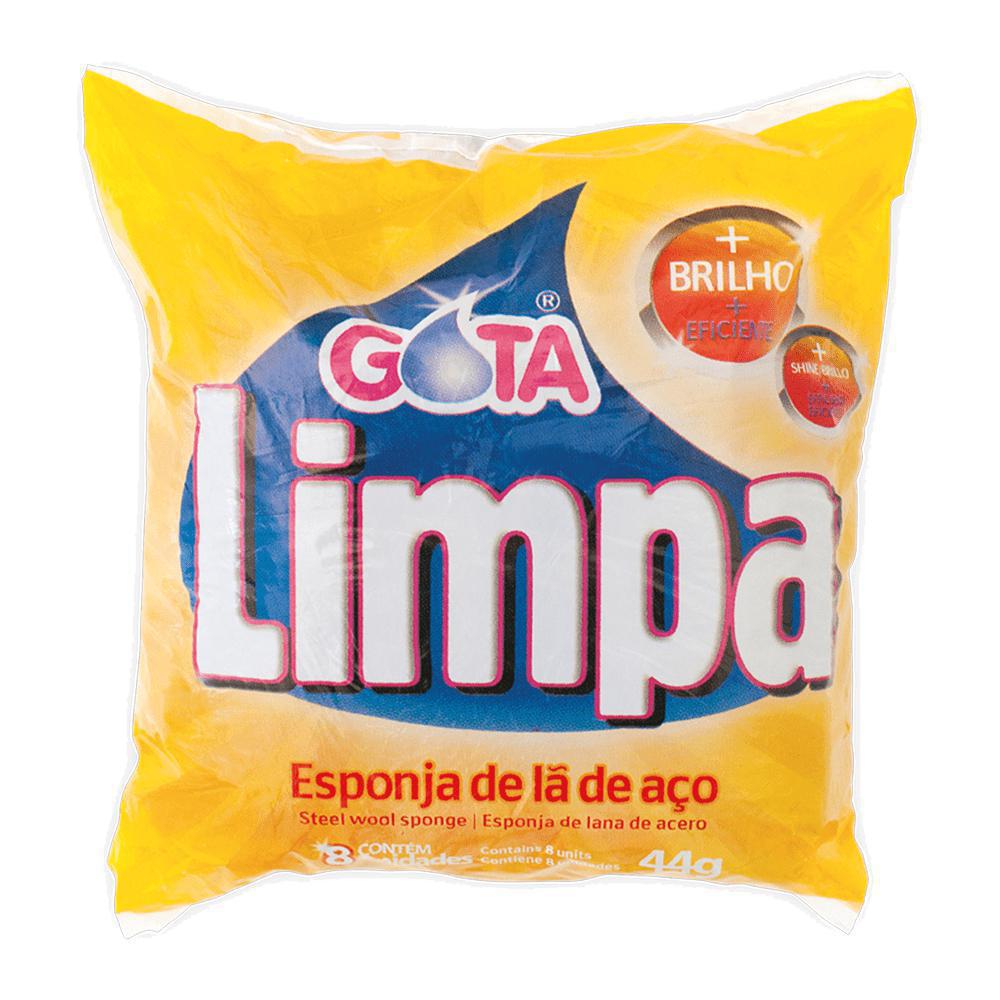 Kit Esponja De Aço 8 Und Gota Limpa - SKU: PRDCYWA4UL9191KJ