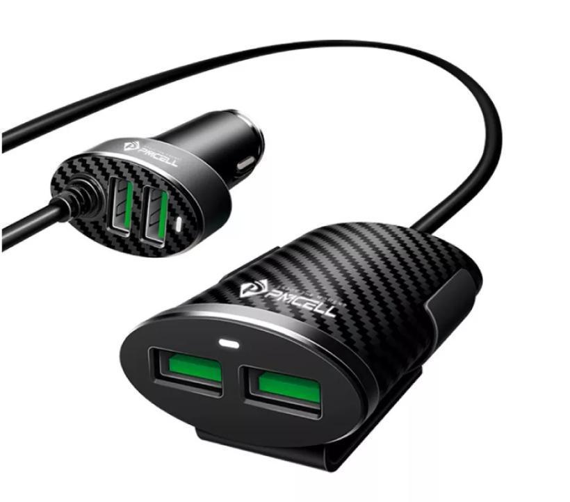Carregador Veicular Com Extensor E 4 Entradas Usb - SKU: PRDJOIS2RU9Q8IIK