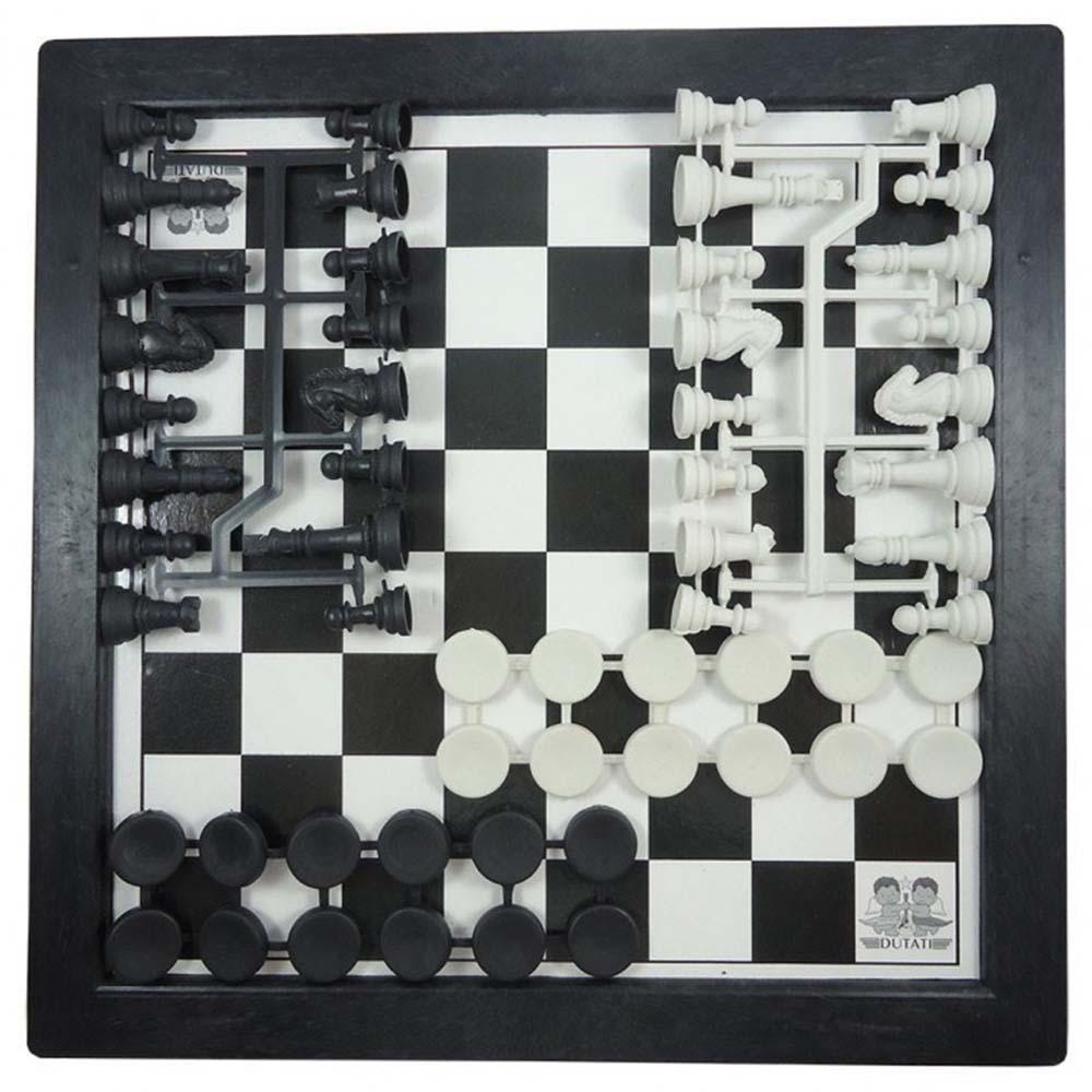 Jogo Xadrez Dama Trilha Dutati 30X30Cm Peças Plásticas - SKU: PRDN4MPSOJIH9S4D