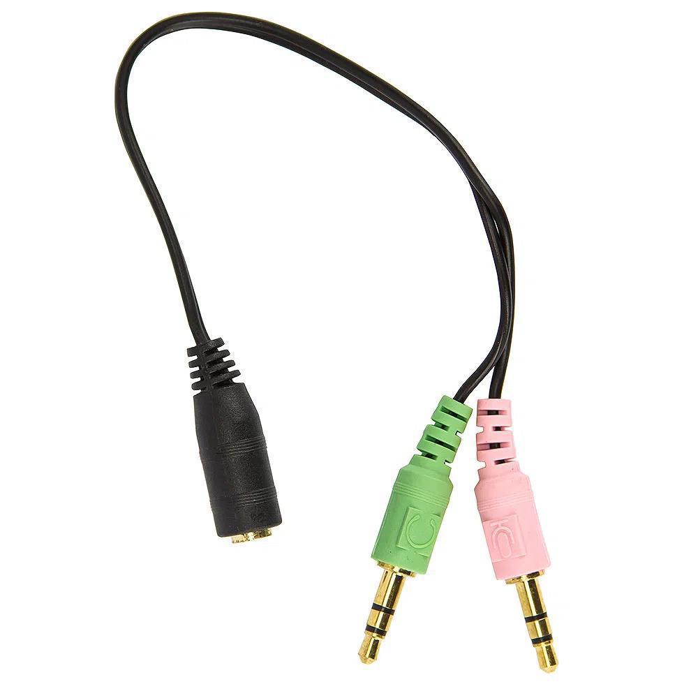 Cabo Adaptador P3 1 Fêmea X 2 P2 Macho Fone E Microfone - SKU: PRDANXCR695OXD6B