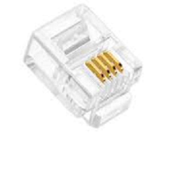 Kit 100 Plug Conector Modular Rj11 (6X4) - SKU: PRDZO0ZB7UGZ9FM9