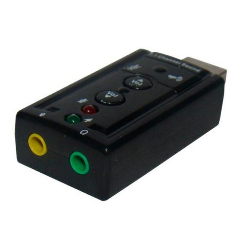 Placa De Som Adaptador 7.1 Usb Entrada P2 P/ Fone De Ouvido - SKU: PRDEWEIL9H7H387O
