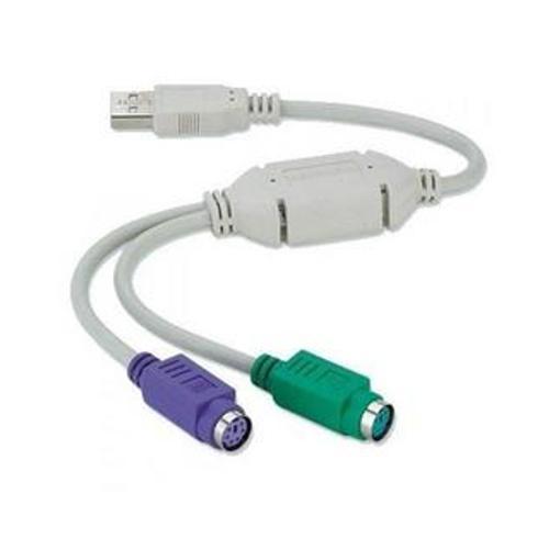 Cabo Adaptador Conversor USB x PS2 duas portas Teclado Mouse - SKU: PRDCDX0ZY1DWDVRD