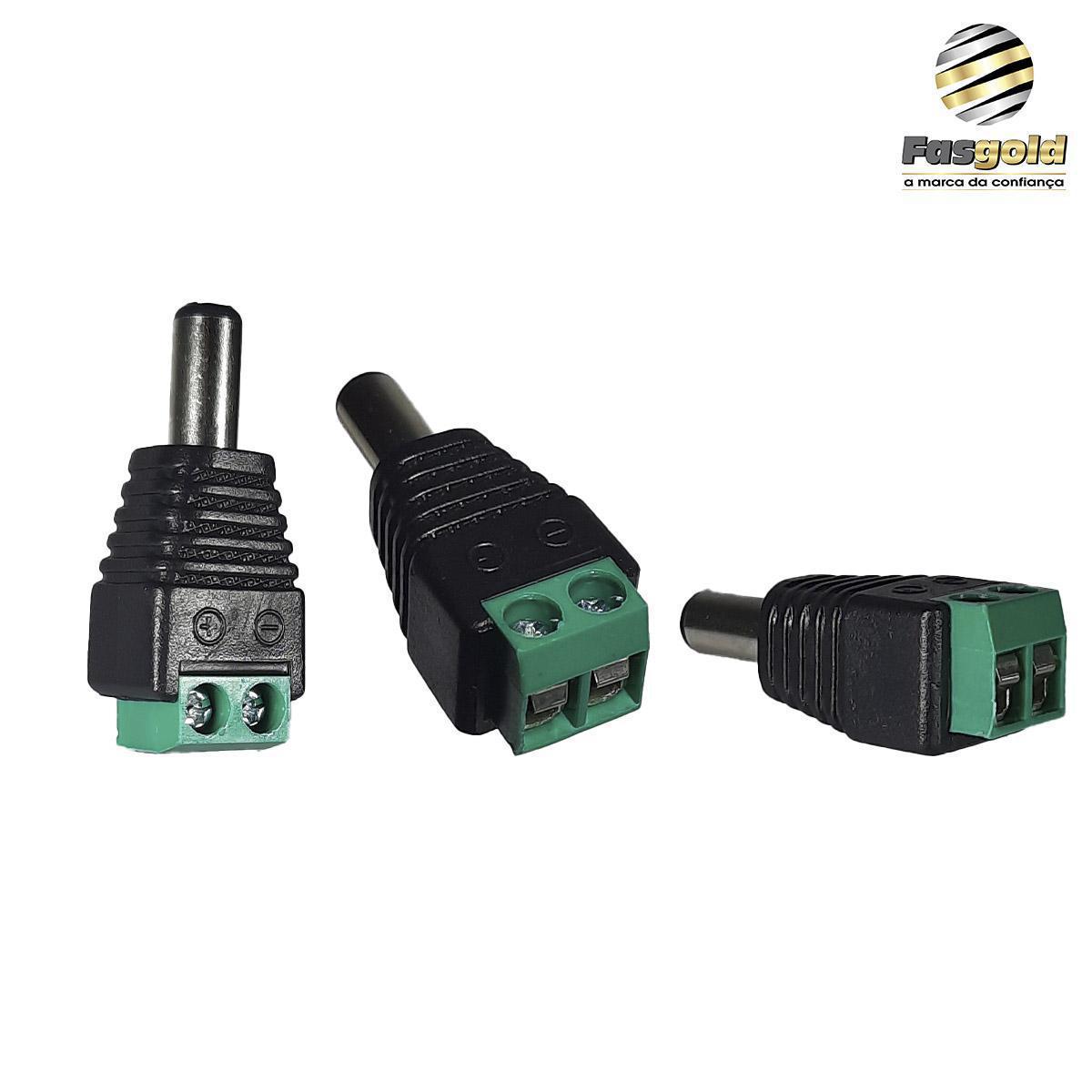 Conector Plug P4 Macho Com Borne Positivo E Negativo - SKU: PRDC6TXFDU4AZMAW