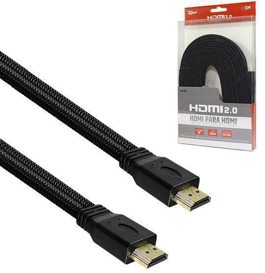 Cabo Hdmi X Hdmi Achatado Com Suporte 4K E Ethernet 2.0 5M - SKU: PRDJCNHD3BUUXJPL