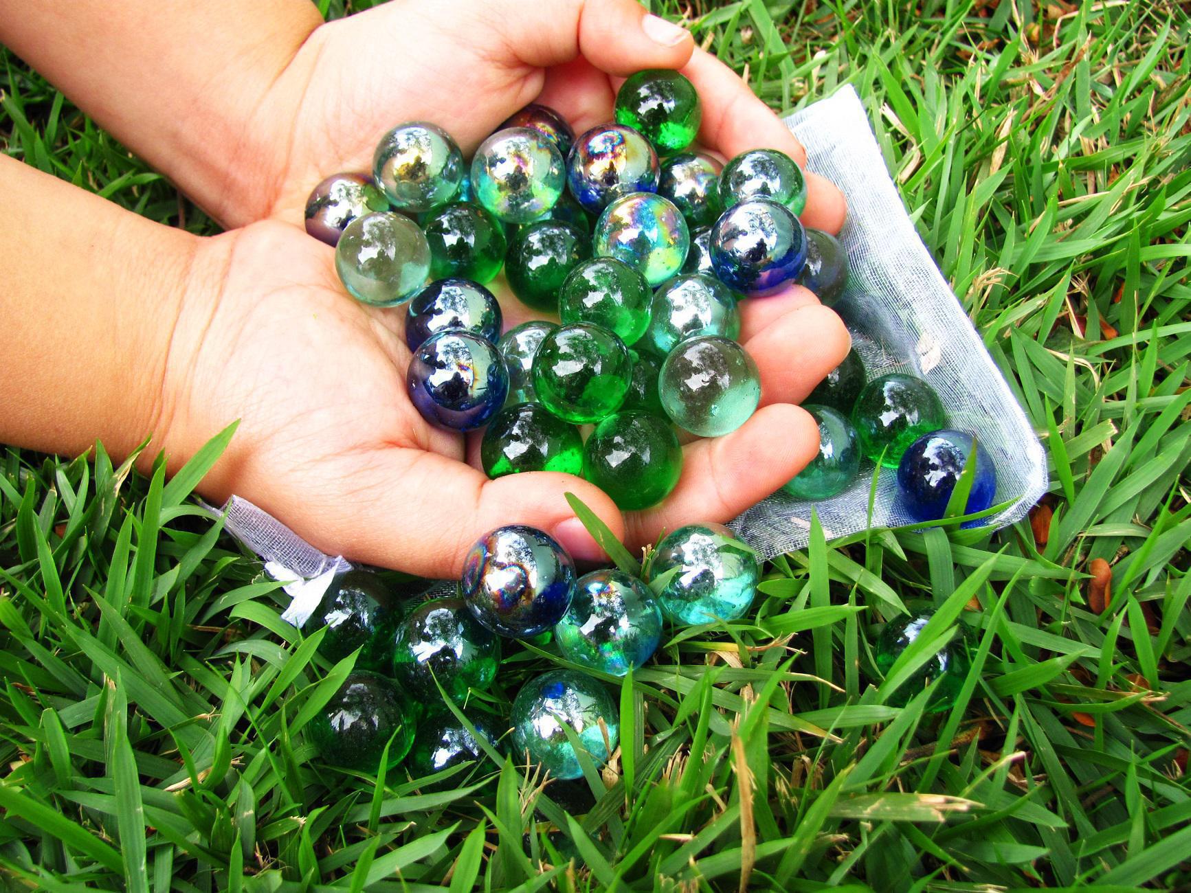 50 Bolinhas De Gude Colorida Espelhada Importada De Vidro - SKU: PRDM4L5X48GEMTUM