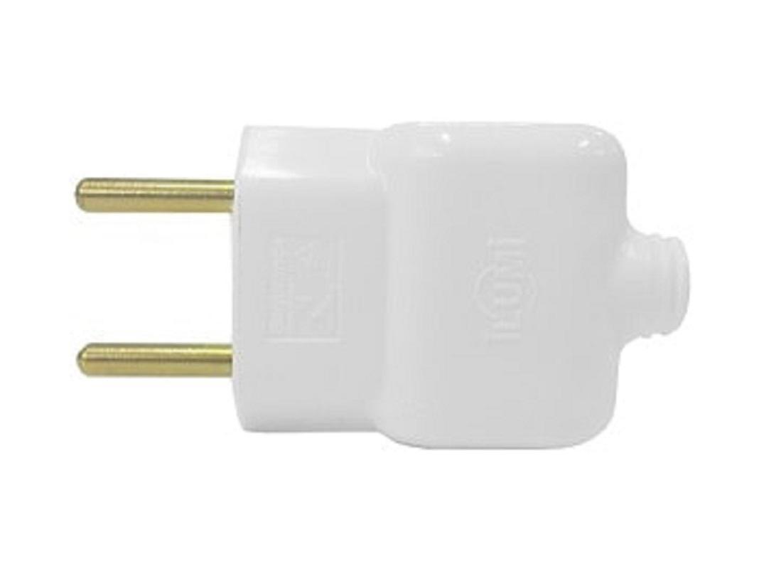 Dez Pinos Macho Prensa Cabo Bipolar Branco 2P 10A 250V Ilumi - SKU: PRD433LY1RWKUV00