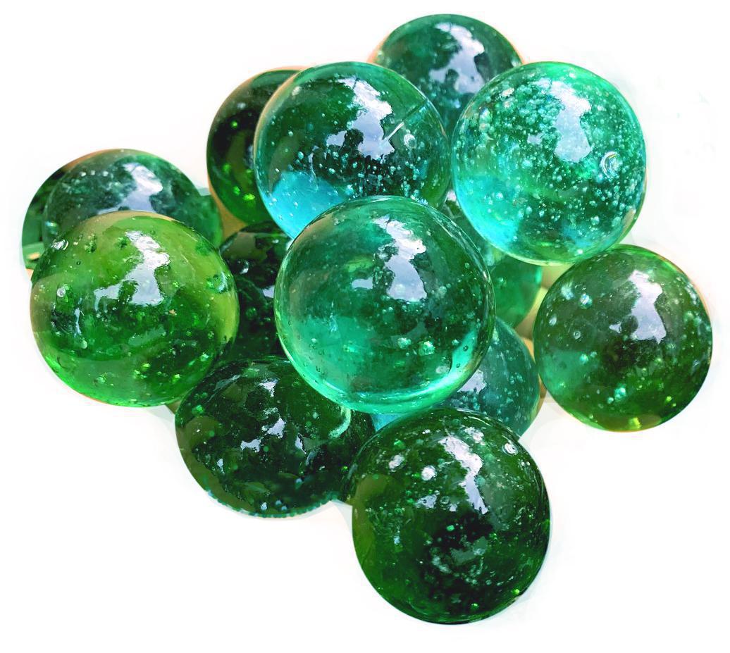 Kit 10 Bolões Bolinhas De Gude 28mm Verde Nacional De Vidro - SKU: PRDI1MXWZYGYMM6W
