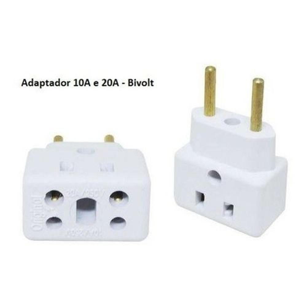 Kit 20 Adaptador Tomada 10a 20a Bob 3 Pinos para 2 pinos - SKU: 4435RETERT65Y6YYU
